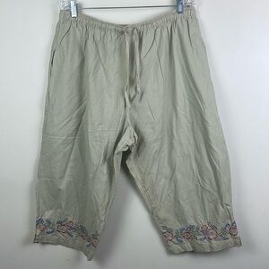 Jennifer Moore Casual Drawstring Pant Embroidered Leg